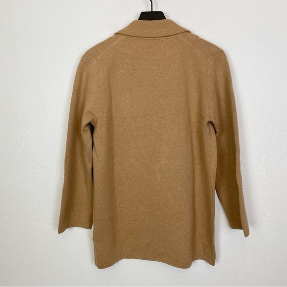 J. Crew Cecile Relaxed Knit Sweater Blazer One-Button Heather Khaki Camel BF013 - Picture 6 of 8